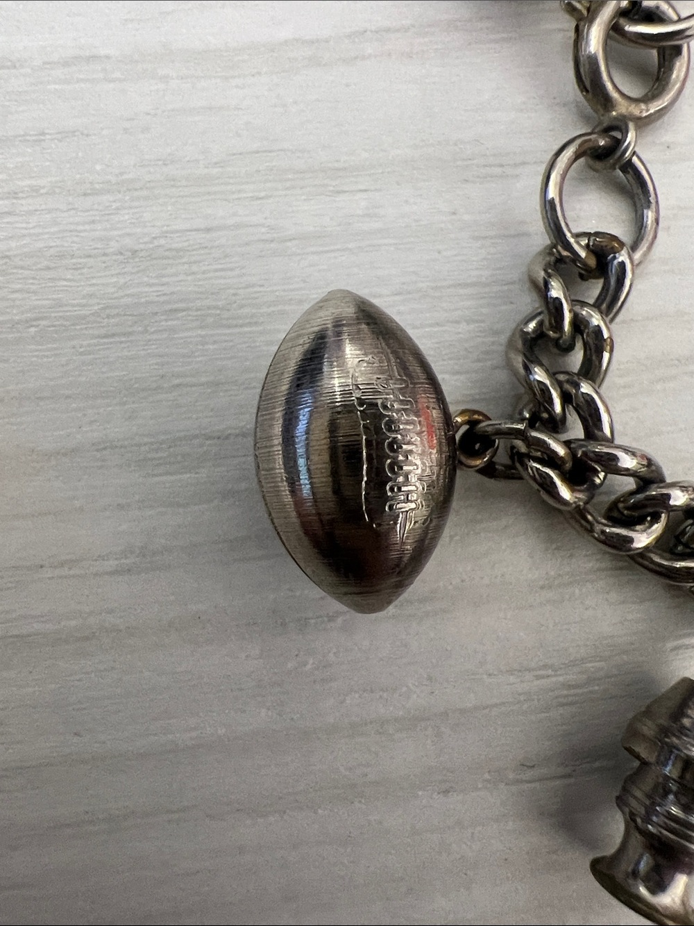 Silver-Tone Travel Charm Bracelet with Enamel Shield Charm - Picture 5 of 13